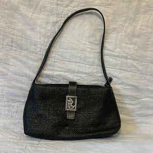 Lauren Ralph Lauren Small Black Woven Womens Handbag